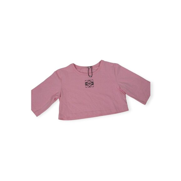 Loewe Blurred Anagram Cotton Cropped T-shirt In Pink RARE SZ L - Picture 6 of 15